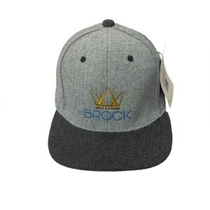 Brock U- Eston Roots73 Ball Cap Gray Mix Wool Blend SnapBack Trucker Hat